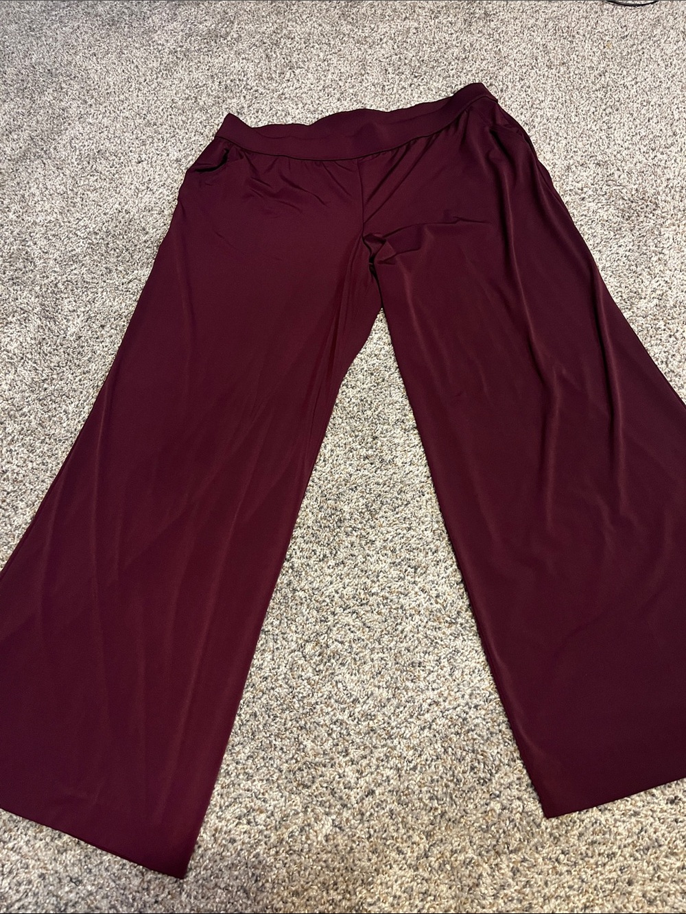 Lane Bryant Wide Leg Pants in Deep Burgundy